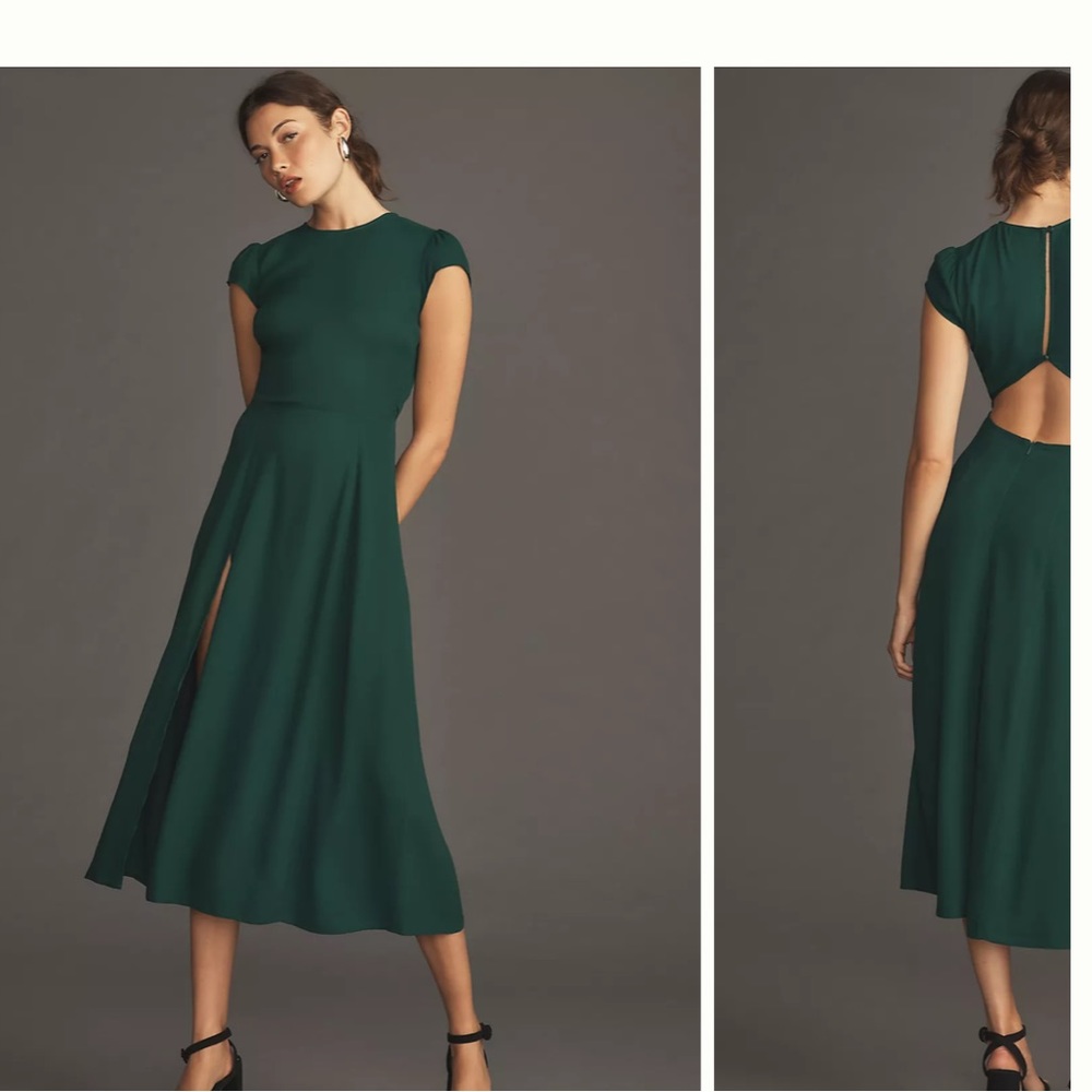 Reformation Gavin Dress in emerald